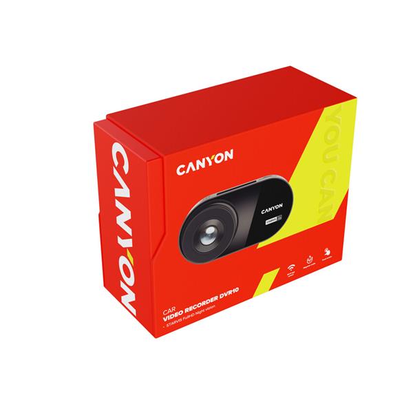 Canyon DVR10, kamera do auta s nahrávaním, Full HD, 1080p at 60 fps, 3´´ dotykový displej 