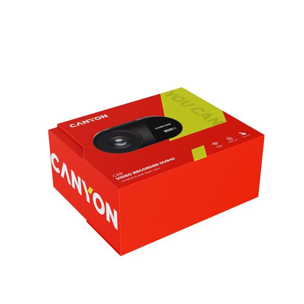 Canyon DVR10, kamera do auta s nahrávaním, Full HD, 1080p at 60 fps, 3´´ dotykový displej 