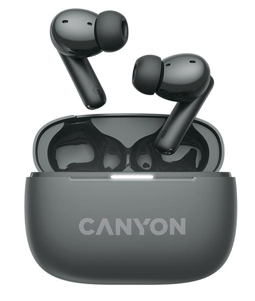 Canyon TWS-10, On Go, 10 ANC, True Wireless Bluetooth slúchadlá do uší, nabíjacia stanica v kazete, čierna 