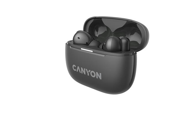 Canyon TWS-10, On Go, 10 ANC, True Wireless Bluetooth slúchadlá do uší, nabíjacia stanica v kazete, čierna 