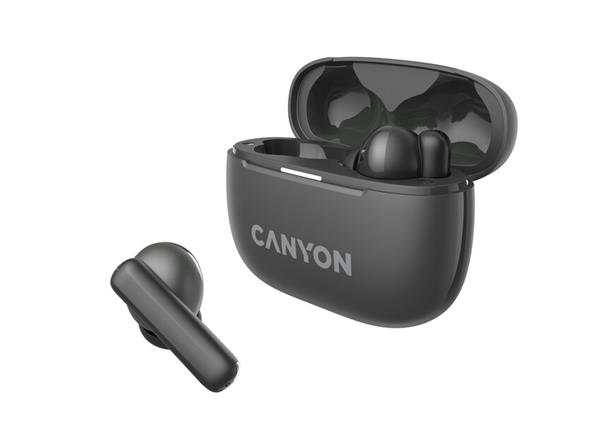 Canyon TWS-10, On Go, 10 ANC, True Wireless Bluetooth slúchadlá do uší, nabíjacia stanica v kazete, čierna 