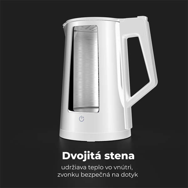 AENO Rýchlovarná smart kanvica EK8S - 1850-2200W,1,7 l,Strix,dvojité steny,regulácia teploty,WiFi, LEDdisplej,auto vyp 