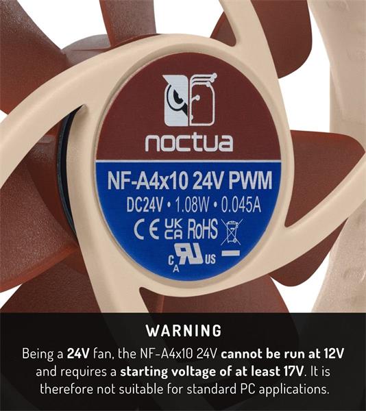 Noctua NF-A4x10 24V PWM ventilátor 40x40x10mm 