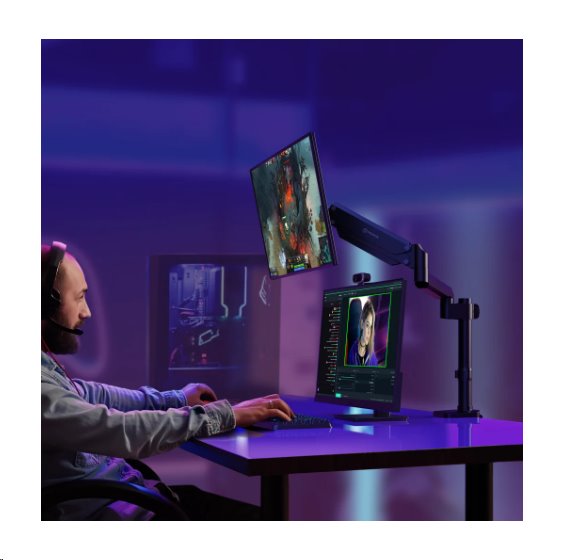 ONKRON stolný Držiak na Monitor, 13 to 34", VESA 75x75-100x100, max  12 kg, Čierny 