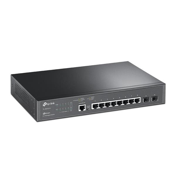 TP-LINK "Omada 8-Port Gigabit L2+ Managed Switch with 2 SFP SlotsPORT: 8× Gigabit RJ45 Ports, 2× Gigabit SFP Slots, RJ4 