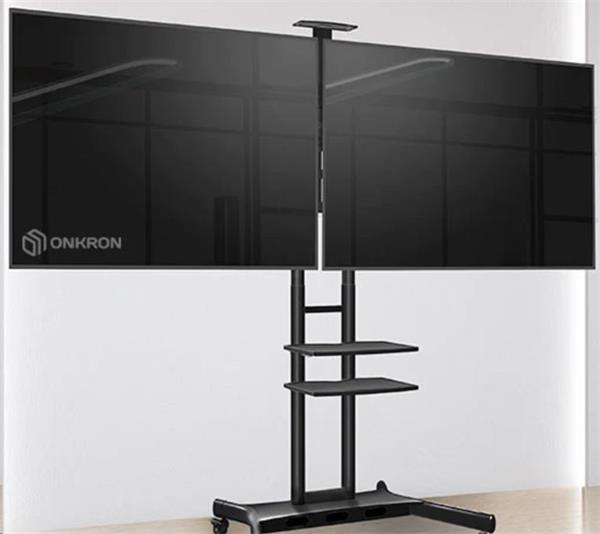 ONKRON Dvojobrazovkové VESA príslušenstvo pre TS1881 mobilný TV stojan, čierna 