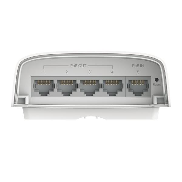 Omada 5-Port Gigabit Smart Switch with 1-Port PoE++ in and 4-Port PoE+ out PORT: 1× Gigabit PoE++ input Ports, 4× Gigabi 