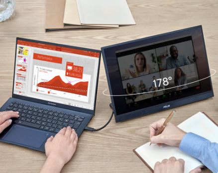 ASUS ZenScreen MB17AHG 17,3" IPS prenosný USB-C monitor 1920x1080 5ms 300cd HDMI 2xUSB-C čierno-šedý 