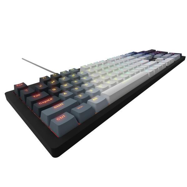 Lorgar Azar 514, mechanická herná klávesnica, RGB podsvietenie, 18 režimov,  USB-C, biela 