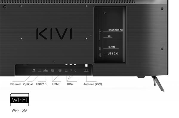 KIVI TV 32H760QB, 32" (81cm), HD LED TV, AndroidTV 11, Black, 1366x768, 60 Hz,2x8W, 33 kWh/1000h ,HDMI ports 2 