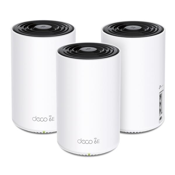 AXE5400 Whole Home Mesh Wi-Fi 6E System(Tri-Band) SPEED: 574 Mbps at 2.4 GHz + 2402 Mbps at 5 GHz + 2402 Mbps at 6 GHz S 