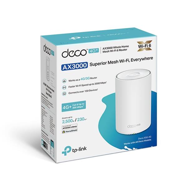 4G+ AX3000 Whole Home Mesh Wi-Fi 6 Router, Build-In 300Mbps 4G+ LTE Advanced Modem SPEED: 574 Mbps at 2.4 GHz + 2402 Mbp 