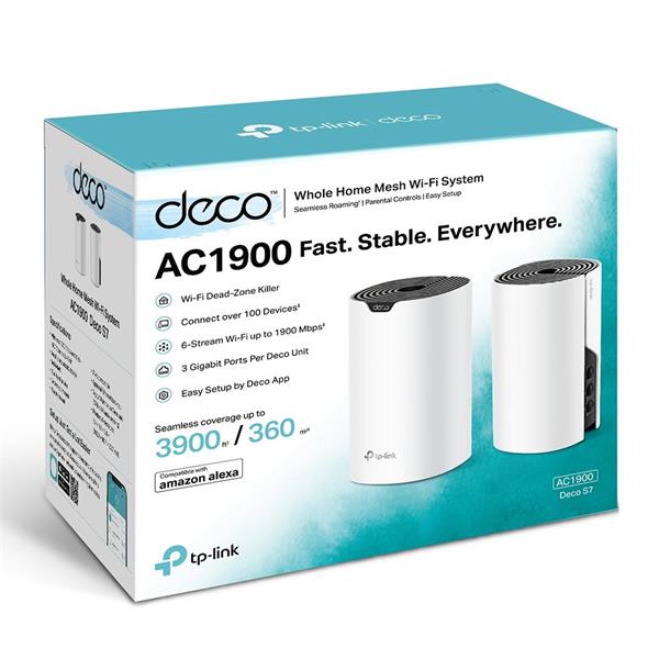 TP-LINK "AC1900 Whole Home Mesh Wi-Fi SystemSPEED: 600 Mbps at 2.4 GHz +1300 Mbps at 5 GHzSEPC: 3× Internal Antennas,  