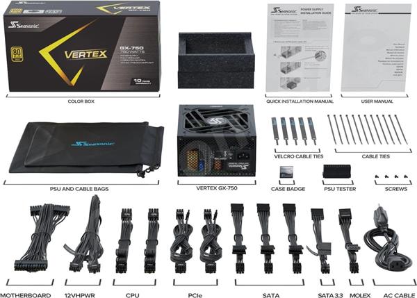 Zdroj 750W, Seasonic VERTEX GX-750 Gold, retail 