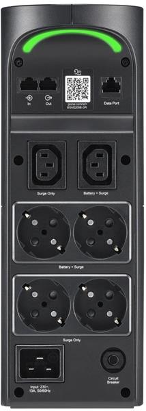 APC Back-UPS Pro, Gaming ver., 2200VA/1320W, Tower, 230V, 4x Schuko and 2x IEC C13 outlets, RGB Lights, Pure Sine Wave, 