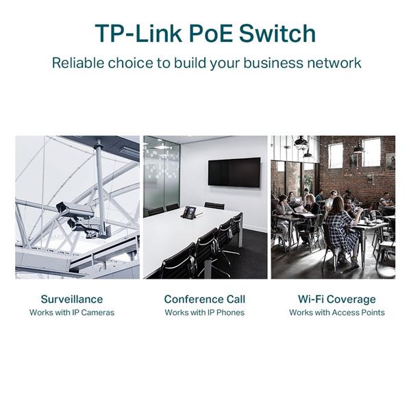 18-Port Gigabit Easy Smart Switch with 16-Port PoE+ PORT: 16× Gigabit PoE+ Ports, 2× Gigabit Non-PoE Ports, 2× Combo Gig 