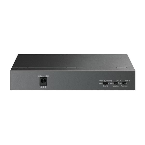 9-Port 10/100 Mbps Desktop Switch with 8-Port PoE+
PORT: 8× 10/100 Mbps PoE+ Ports, 1× 10/100 Mbps Non-PoE Port
SPEC:  