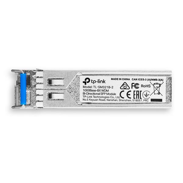 Gigabit Single-Mode WDM Bi-Directional SFP Module SPEC: LC Connector, TX:1310nm/RX:1550nm, Single-mode, 2km 