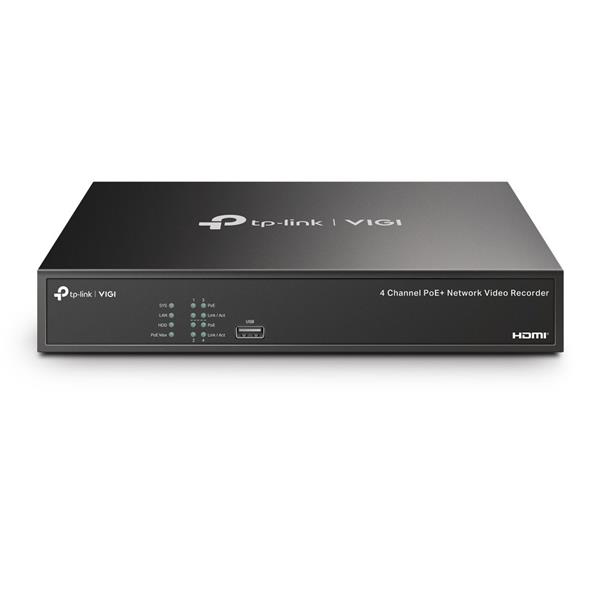 TP-LINK "4 Channel PoE Network Video Recorder- Built in 2TB HDD SPEC: H.265+/H.265/H.264+/H.264, Up to 8MP resolution,  