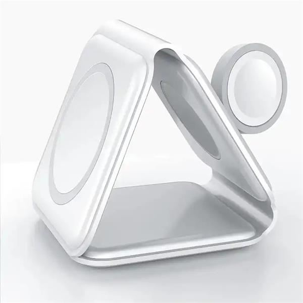 1stCOOL Qi bezdrôtová prenosná nabíjačka 3v1, MagSafe, biela, USB-C 