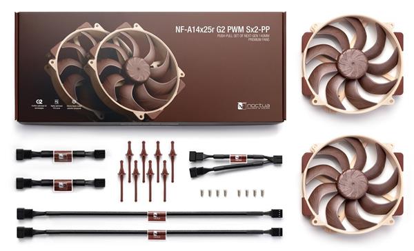 Noctua NF-A14x25r G2 PWM Sx2-PP sada 2 ventilátorov 140x140x25mm 