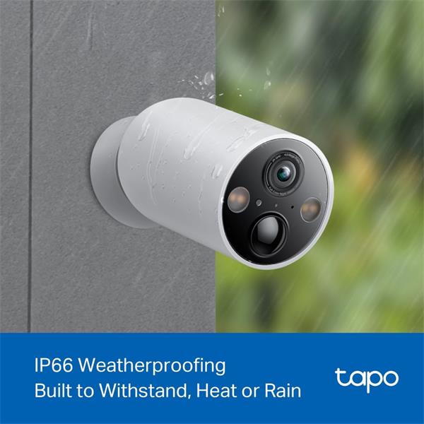 Smart Wire-Free Security Camera, 2-Pack SPEC:2K QHD (2560x1440), 2.4 GHz, 10000mAh rechargeable lithium-ion battery FEAT 