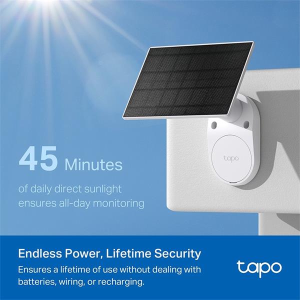 TP-LINK "Solar-Powered Security Camera Kit1 × Tapo C410, 1 × Tapo A201SPEC: 2K (2304x1296), 2.4 GHz, Solar panel (5.2V 