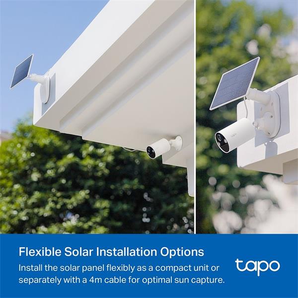 TP-LINK "Solar-Powered Security Camera Kit1 × Tapo C410, 1 × Tapo A201SPEC: 2K (2304x1296), 2.4 GHz, Solar panel (5.2V 