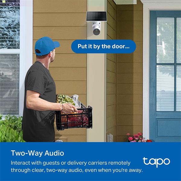 TP-LINK "Solar-Powered Security Camera Kit1 × Tapo C410, 1 × Tapo A201SPEC: 2K (2304x1296), 2.4 GHz, Solar panel (5.2V 