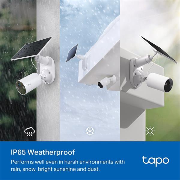 TP-LINK "Solar-Powered Security Camera Kit1 × Tapo C410, 1 × Tapo A201SPEC: 2K (2304x1296), 2.4 GHz, Solar panel (5.2V 