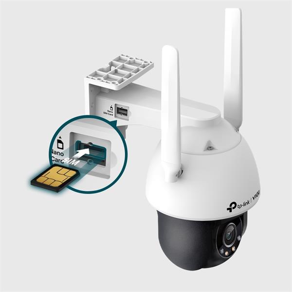 TP-LINK "4MP 4G LTE Full-Color Wi-Fi Pan/Tilt Network CameraSPEC: 4G Cat4 150/50 Mbps, LTE-FDD/LTE-TDD/HSPA+/UMTS, H.26 