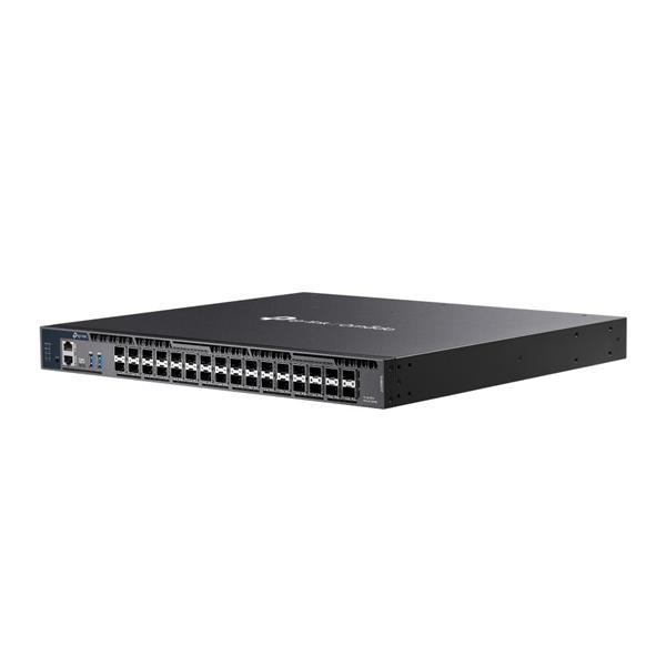Omada 26-Port 10G Stackable L3 Managed Aggregation Switch with 6 25G Slots PORT: 26× 10G SFP+ Slots, 6× 25G SFP28 Slots, 