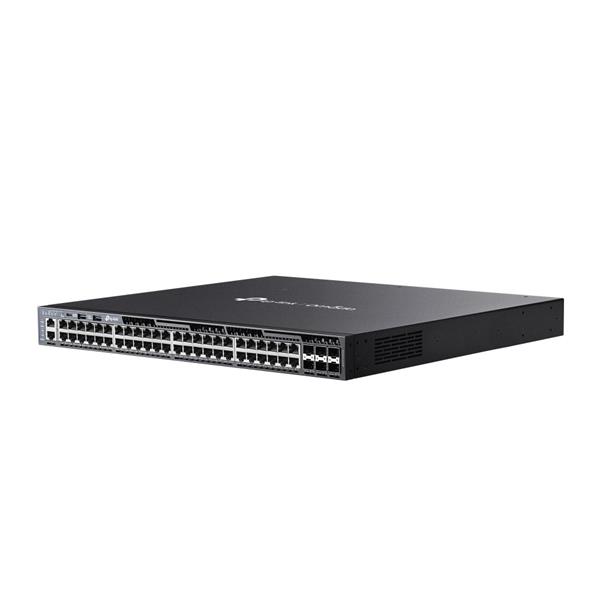 Omada 48-PortGigabit Stackable L3 Managed PoE+ Switch with 6 10GE SFP+ Slots PORT: 48× Gigabit PoE+ RJ45 Ports, 6× 10G S 