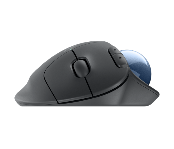 Logitech® M575S ERGO Wireless Trackball - GRAPHITE+BLUE BALL 