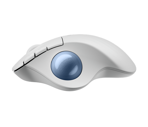Logitech® M575S ERGO Wireless Trackball - OFFWHITE+BLUE BALL 