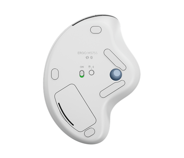 Logitech® M575S ERGO Wireless Trackball - OFFWHITE+BLUE BALL 