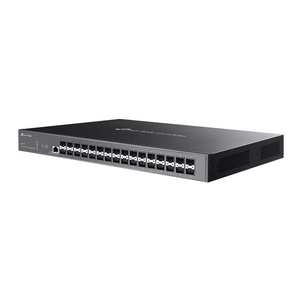 Omada 32-Port 10GE SFP+ L2+ Managed Switch PORT: 32× 10G SFP+ Slots, RJ45/Micro-USB Console Port SPEC: 1U 19-inch Rack-m 