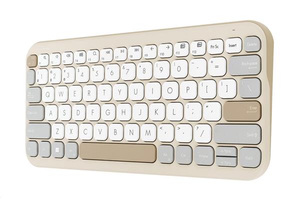 ASUS Marshmallow KW100 Copilot version - bezdrôtová klávesnica, Oat Milk, CZ/SK 