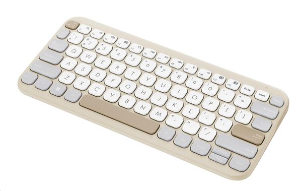 ASUS Marshmallow KW100 Copilot version - bezdrôtová klávesnica, Oat Milk, CZ/SK 