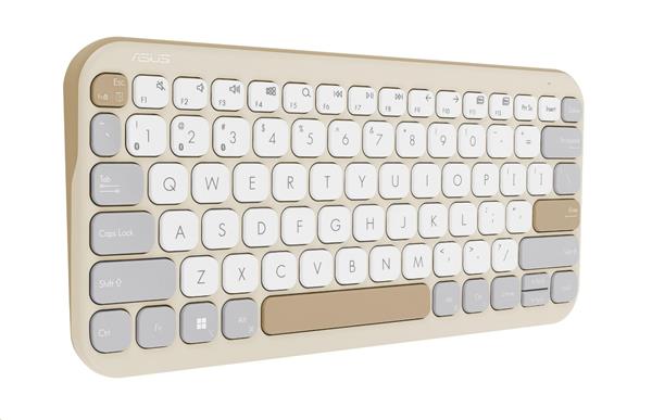 ASUS Marshmallow KW100 Copilot version - bezdrôtová klávesnica, Oat Milk, CZ/SK 
