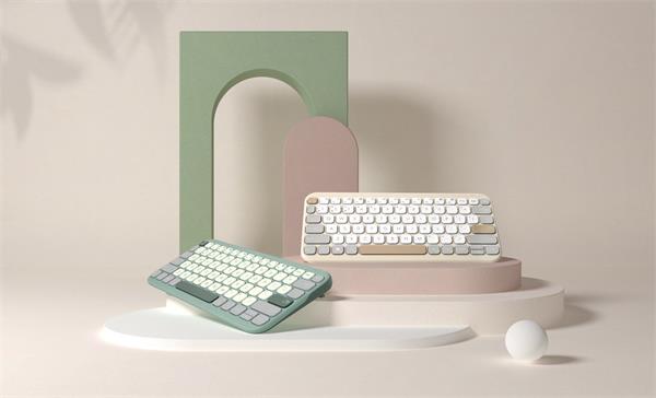 ASUS Marshmallow KW100 Copilot version - bezdrôtová klávesnica, Oat Milk, CZ/SK 