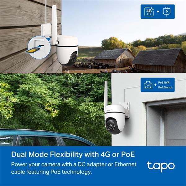 TP-LINK "Outdoor Pan/Tilt 4G LTE CameraSPEC: 1080p (1920x1080), 4G LTE (LTE-FDD: B1/3/5/7/8/20/28, LTE-TDD: B38/40/41), 