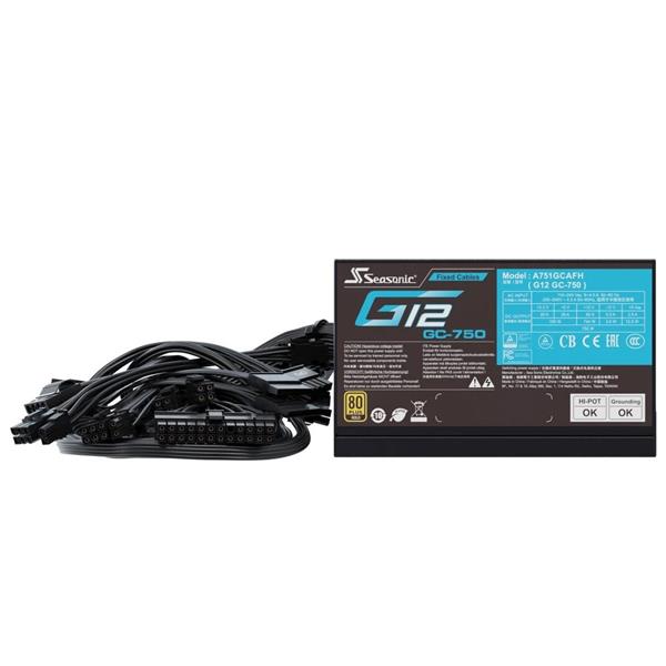 Zdroj 750W, Seasonic G12 GC-750 (v1.5) GOLD retail 
