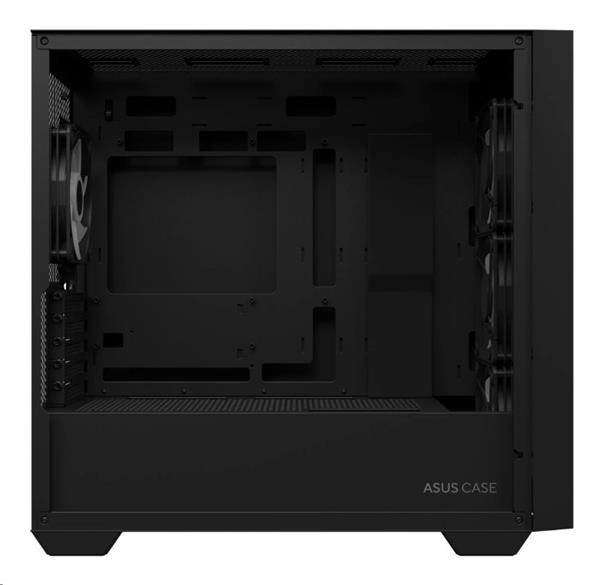 ASUS A21 PLUS TG BLACK, 4x ARGB LED fan, skriňa mATX, čierna 