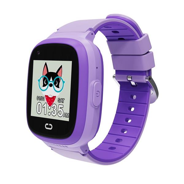 Canyon KW-48, Sunny, smart hodinky pre deti, far. displ., 4G Aud./Vid. volania, GPS tracking, IP67, 512MB, 7 hier, fialo 