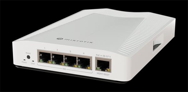 MIKROTIK Cloud Router Switch 304-4XG-IN (RouterOS L5), desktop enclosure 