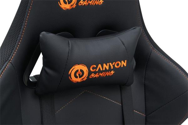 Canyon RGBCH03, Irida, herné kreslo s RGB podsvietením, čierne 