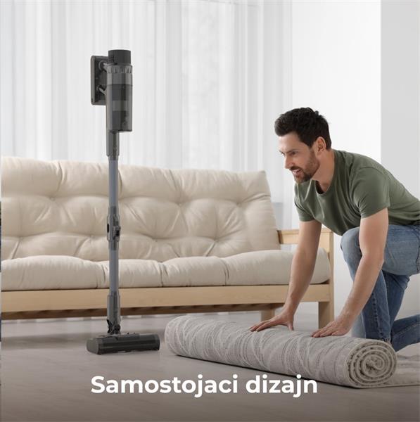 AENO Tyčový vysavač SC2, Turbo kefa, LED, AI nastavenie sacej sily, 60m  