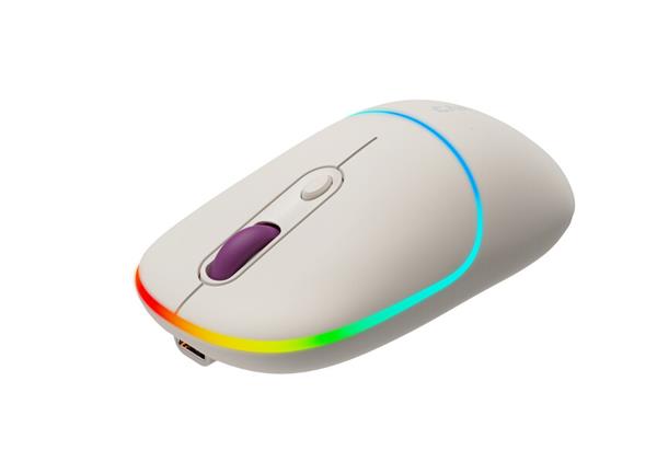 Canyon MW-22, 2v1 bezdrôtová optická myš Bluetooth / Wireless USB, 800/1200/1600 DPI, 4 tlač, bežová 