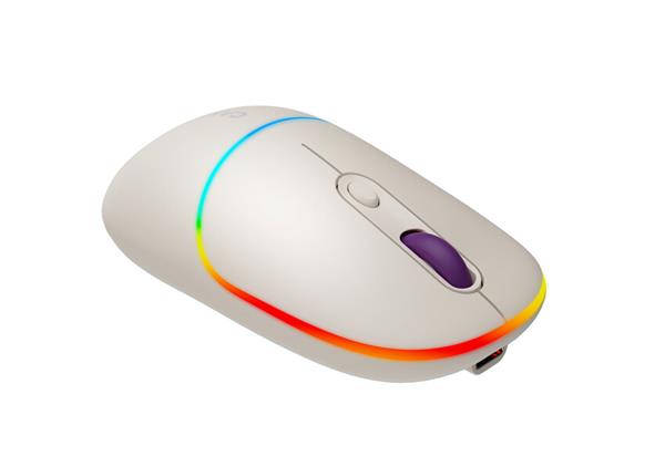 Canyon MW-22, 2v1 bezdrôtová optická myš Bluetooth / Wireless USB, 800/1200/1600 DPI, 4 tlač, bežová 